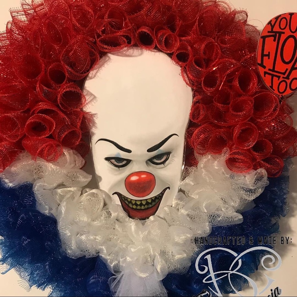 SOLD “ IT” Halloween Wreath(SOLD)
